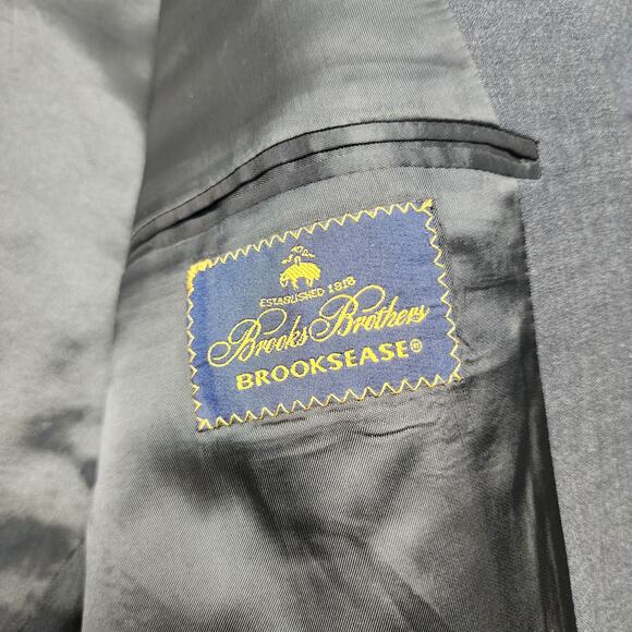 Brooks Brothers BROOKSEASE Mens Charcoal Blazer Sportscoat 43 R - Picture 5 of 10